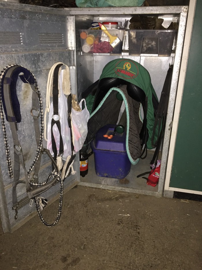 Sattelschrank für Pferdezubehör Pferde und Hunde